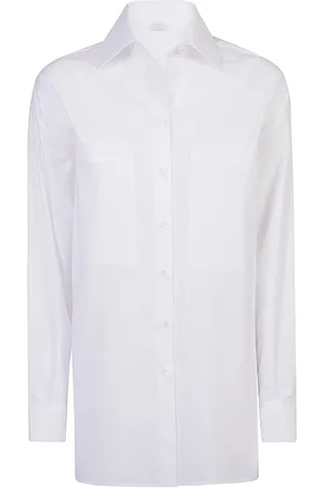 ELEVENTY Bluser & Skjorter, Dame, Hvid, XS, Bomuld, Stretch Cotton Poplin Skjorte