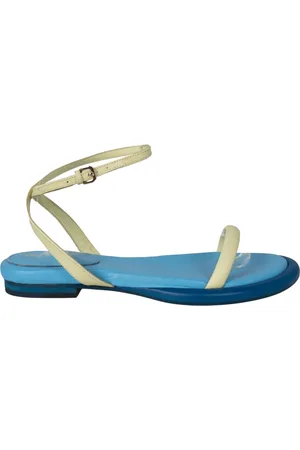Patrizia Pepe Sko, Dame, Blå, 37 EU, Uld, Rundtåede sandaler Stilfuld Komfortabel Elegance