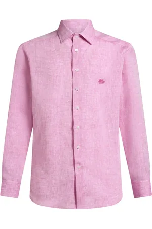 Etro Skjorte, Herre, Lyserød, M, Linned, Linnedskjorte