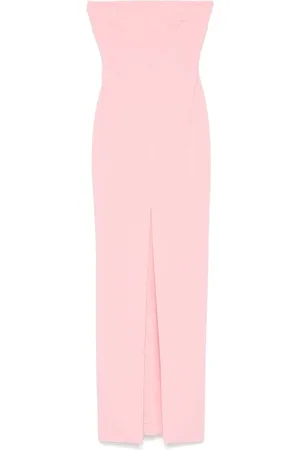 Solace Kjole, Dame, Lyserød, S, Uld, Strapless Crepe Kjole med Slids
