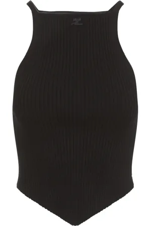 Courrèges Top, Dame, Sort, S, Polyester, Top