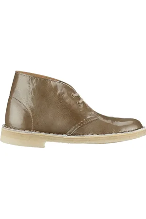 Clarks Sko, Dame, Grøn, 38 1/2 EU, Læder, Metallic Leather Desert Boot