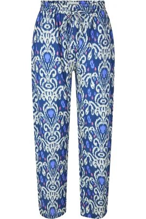 Lollys Laundry Bukser, Dame, Flerfarvet, M, Uld, Stilfulde bukser med grafisk print