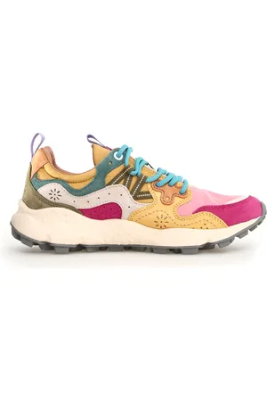 Flower Mountain Sko, Dame, Flerfarvet, 37 EU, Multifarvede Sneakers med Tyk Tekstureret Sål
