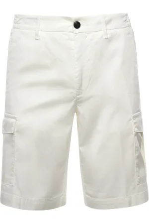 ELEVENTY Shorts, Herre, Hvid, W33, Bomuld, Cargo Bermuda Shorts