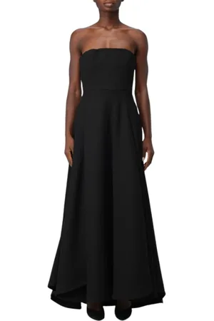 Emporio Armani Kjole, Dame, Sort, M, Lang Lurex Bustier Kjole