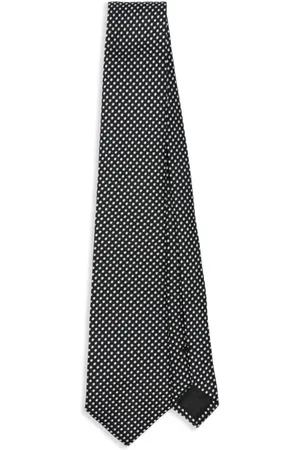 Emporio Armani Tilbehør, Herre, Sort, ONE SIZE, Elegant Silkeslips til Mænd