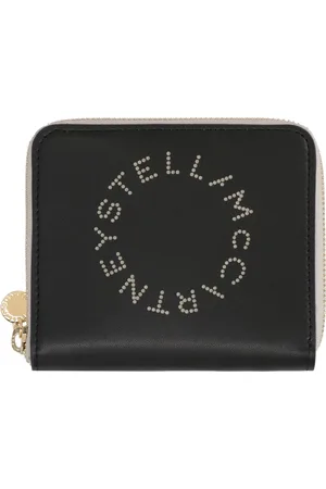 Stella McCartney Tilbehør, Dame, Sort, ONE SIZE, Uld, Alter-Nappa Logo Wallet