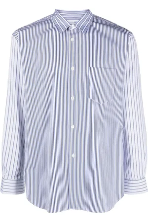 Comme des Garçons Skjorte, Herre, Blå, M, Bomuld, Blåstribet Klassisk Skjorte