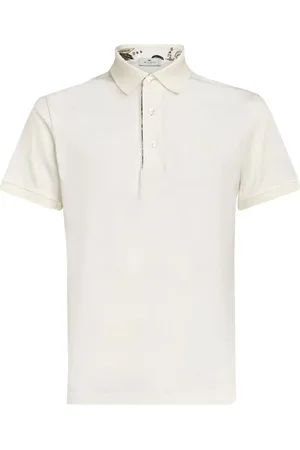 Etro Top, Herre, Hvid, L, Bomuld, Polo Shirt