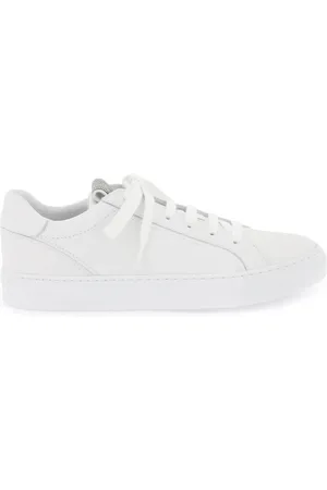 Brunello Cucinelli Sko, Dame, Hvid, 38 1/2 EU, Læder, Matte Kalvelæder Sneakers