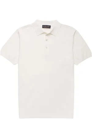 Brooks Brothers Top, Herre, Hvid, S, Bomuld, Bomulds Polo Shirt