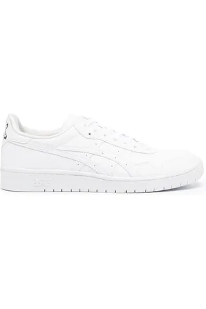 Comme des Garçons Sko, Herre, Hvid, 45 EU, Læder, Hvide læder low-top sneakers