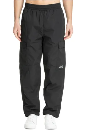 EA7 Bukser, Herre, Sort, S, Uld, Core Sweatpants med Snørelukning