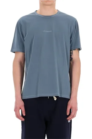 C.P. Company Top, Herre, Blå, M, Bomuld, Unik farvet bomulds T-shirt