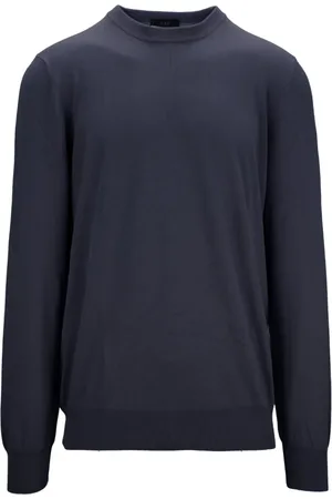 FAY Sweathshirts & Hoodies, Herre, Blå, XL, Bomuld, Pullover Sweater