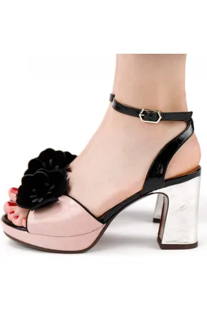 Chie Mihara Sko, Dame, Lyserød, 37 1/2 EU, Læder, Metallic Højhælede Sandaler