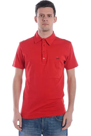 D.A. Daniele Alessandrini Top, Herre, Rød, 2XL, Bomuld, Polo Bluser