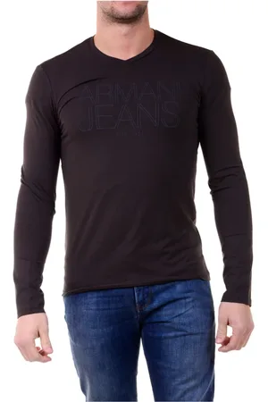 Emporio Armani Strik, Herre, Brun, 2XL, Bomuld, Hyggelig Strik Pullover
