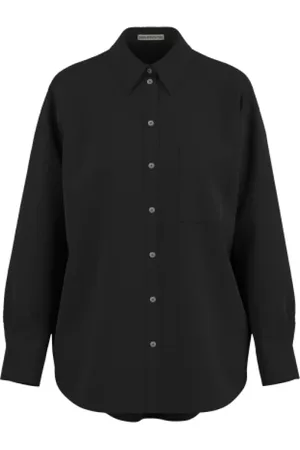 Drykorn Bluser & Skjorter, Dame, Sort, L, Bomuld, Oversized Skjorte Hemdblusekrave Lange Ærmer