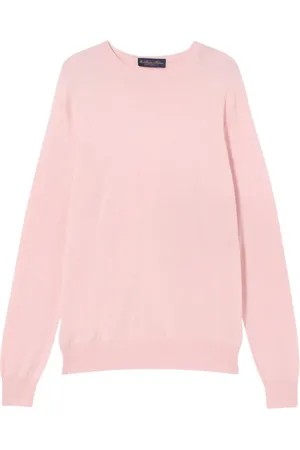 Brooks Brothers Strik, Herre, Lyserød, M, Cashmere, Cashmere Crewneck Sweater
