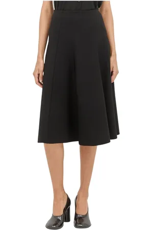 The Row Nederdel, Dame, Sort, XS, Polyester, Midi-nederdel med elastisk talje