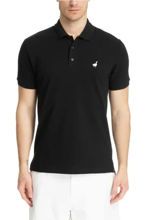 Moschino Top, Herre, Sort, L, Bomuld, Ensfarvet Polo Shirt med 3 Knapper