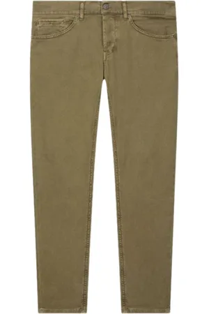 Dondup Jeans, Herre, Grøn, W35, Bomuld, George Skinny Bukser