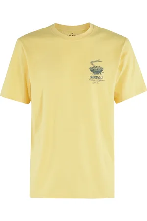 Edwin Top, Herre, Gul, XL, Bomuld, Ramen Palace T-Shirt Gul Logo Print