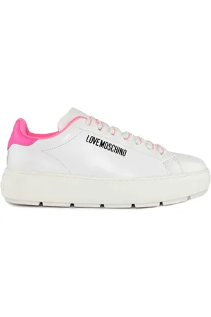 Moschino Sko, Dame, Hvid, 39 EU, Læder, Sneakerd Bold 40