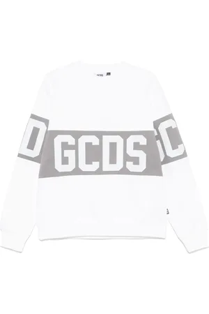 GCDS Sweathshirts & Hoodies, Herre, Hvid, XL, Hvid Crewneck Sweater