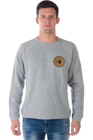 VERSACE Sweathshirts & Hoodies, Herre, Grå, L, Bomuld, Hættetrøje