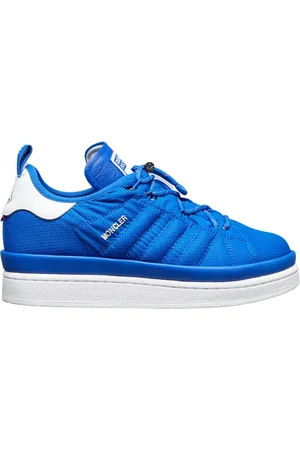 Moncler Sko, Dame, Blå, 38 2/3 EU, Quilted Campus Low Top Sneakers