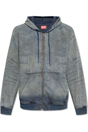 Diesel Sweathshirts & Hoodies, Herre, Blå, XL, Bomuld, Hoodie D-Hari-Fsf