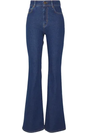 Max Mara Jeans, Dame, Blå, 4XS, Bomuld, Flared Jeans