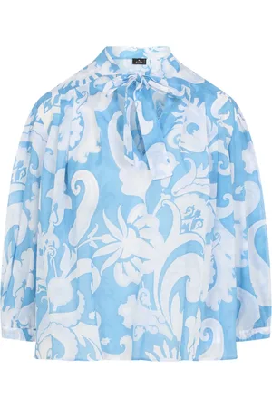 Etro Bluser & Skjorter, Dame, Blå, 2XS, Bomuld, Let bomuldsskjorte