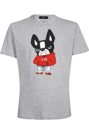 Dsquared2 Top, Herre, Grå, M, Bomuld, Crew-neck T-shirt