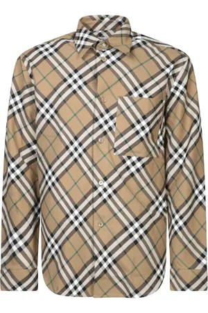 Burberry Skjorte, Herre, Brun, L, Uld, Brune Skjorter Opgrader Stilfuldt Klassisk Look