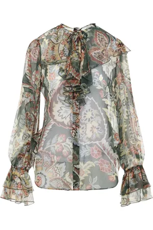 Etro Bluser & Skjorter, Dame, Flerfarvet, S, Silkebluse