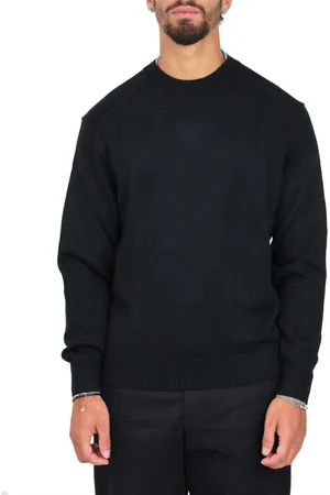 Emporio Armani Strik, Herre, Sort, M, Bomuld, Basic Crewneck Sweater