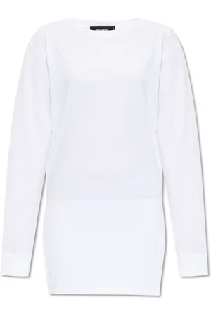 Dsquared2 Kjole, Dame, Hvid, M, Bomuld, Kjole med print