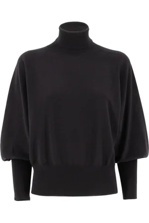 Fabiana Filippi Strik, Dame, Sort, L, Uld, Turtleneck Sweater