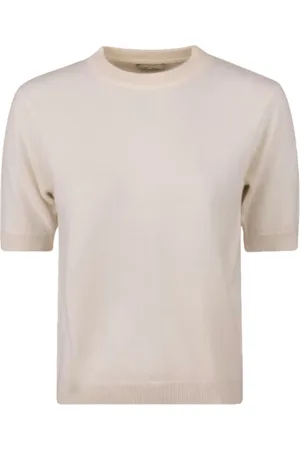 Stenströms Top, Herre, , L, Kashmir Strik Top Offwhite Korte Ærmer
