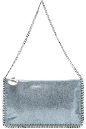 Stella McCartney Taske, Dame, Blå, ONE SIZE, Uld, Faux Leather Chain-link Skuldertaske