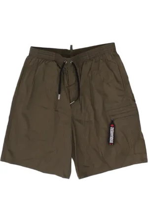 Dsquared2 Shorts, Herre, Grøn, M, Military Sea Clothing Logo Badeshorts
