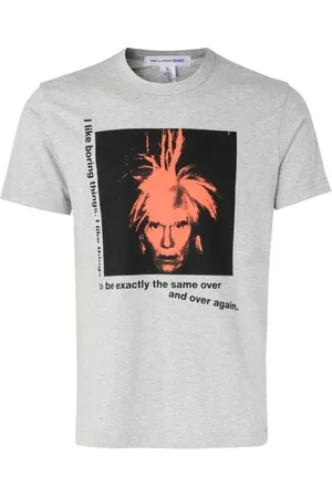 Comme des Garçons Top, Herre, Grå, XL, Strik T-shirt Top