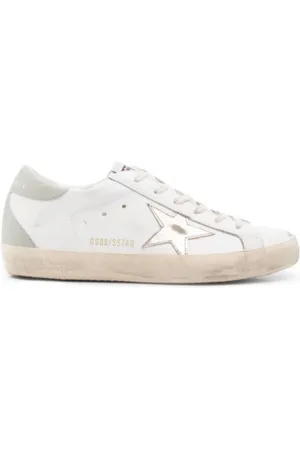 Golden Goose Sko, Herre, Hvid, 40 EU, Læder, Hvide Lædersko med Frontsnøring