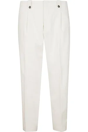 ELEVENTY Bukser, Herre, Hvid, W31, Cashmere, Cashmere Cotton Regular Fit Bukser