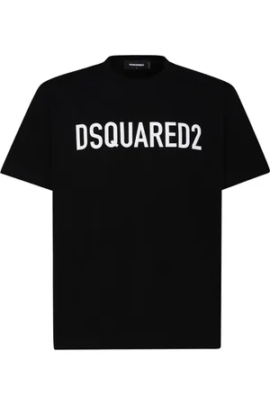 Dsquared2 Top, Herre, Sort, L, Bomuld, Logo Print Kortærmet T-shirt