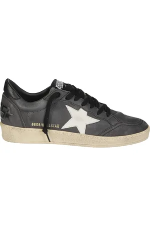 Golden Goose Sko, Herre, Grå, 43 EU, Uld, Stilfulde lædersneakers med stjerne og hældetalje